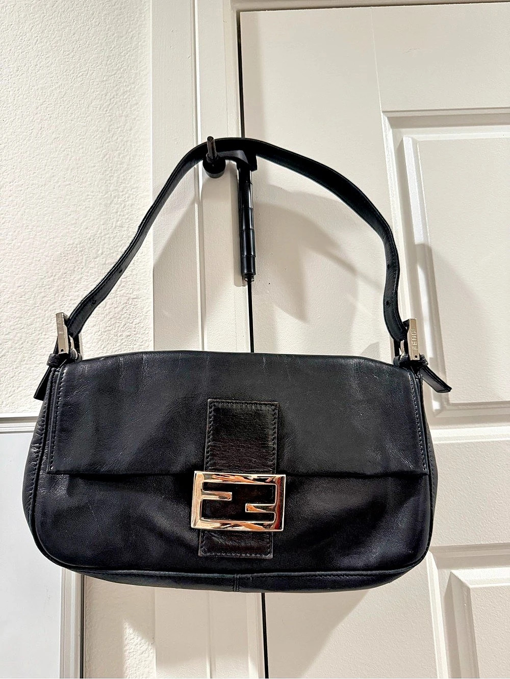 Fendi Black Leather Shoulder Bag
